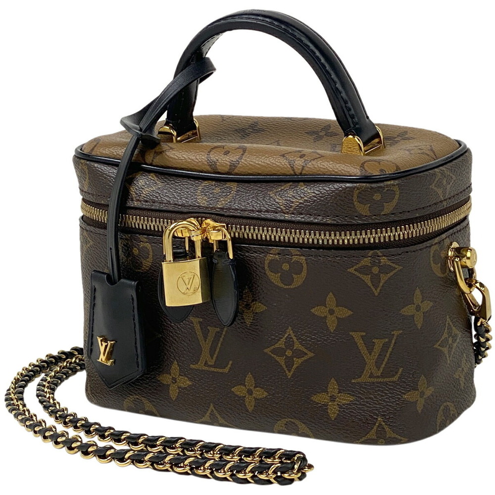 Louis Vuitton Vanity NV Shoulder Bag Makeup Clutch Monogram Brown